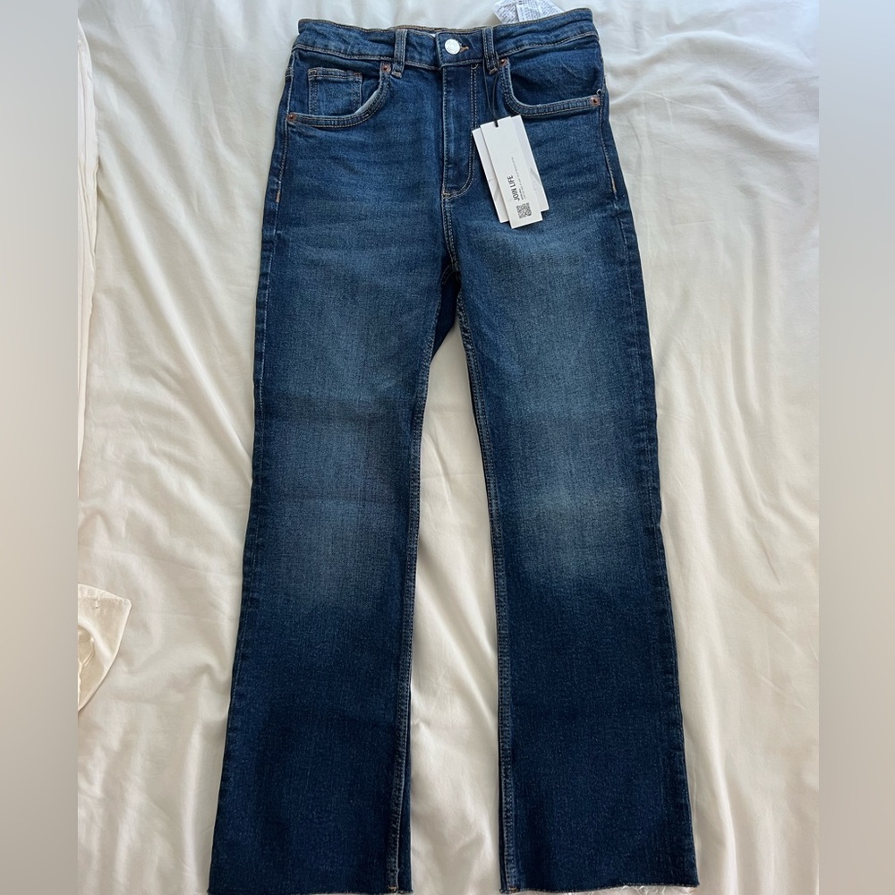 Zara dark wash straight leg jeans size 4